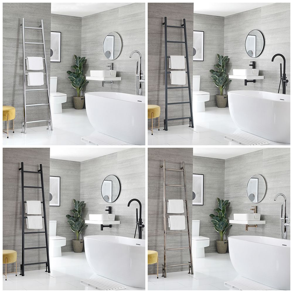 toallero escalera  Decoración de unas, Diseño de baño minimalista
