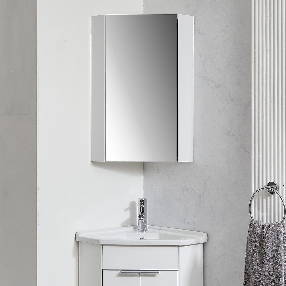 Fortuna: Armario de baño redondo iluminado con espejo - Alasta