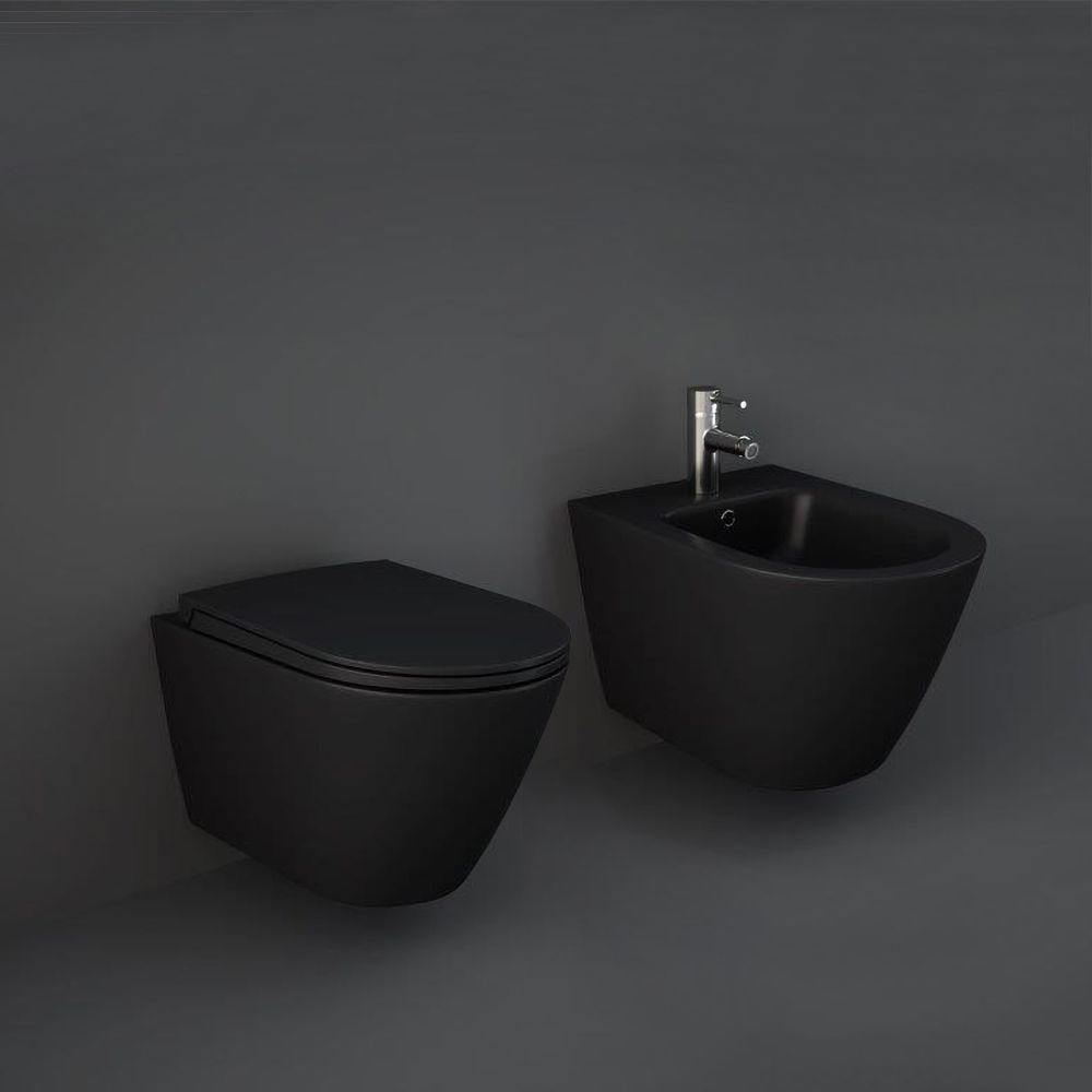 Kit para Inodoro Negro de 500mm Completo con Inodoro WC Japonés  Inodoro-Bidé Inteligente - Saru