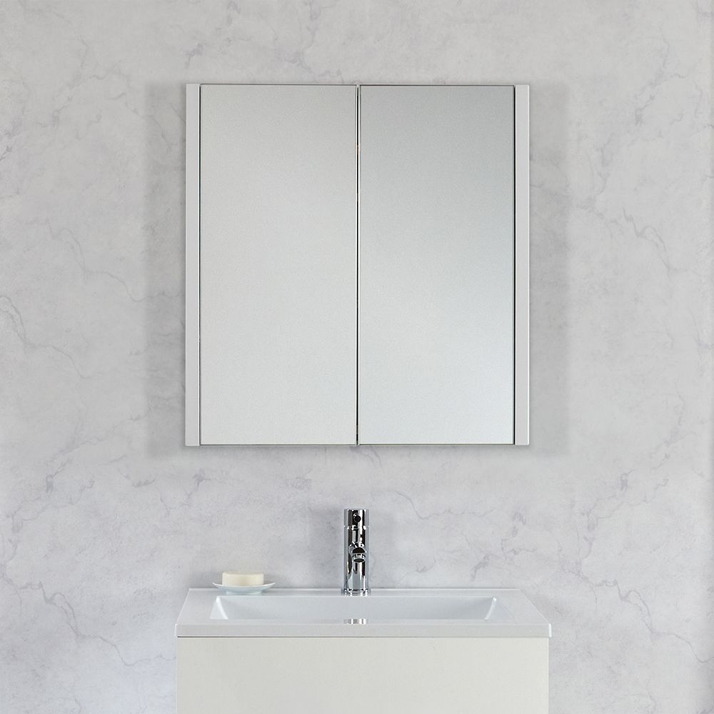 Armario de Baño con Espejo Doble y Tres Repisas 650mm x 617mm - Cluo