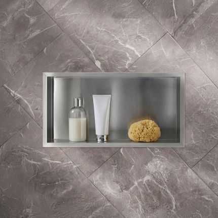 Hornacina de Ducha para Nicho de Pared  - 640mm x 340mm - Estante de Ducha Rectangular para Accesorios - Disponible en Distintos Acabados