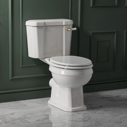  Inodoro Monobloque Tradicional Completo con Cisterna y Tapa para WC - Disponible en Distintos Acabos y con Selección de Tapas para WC - Richmond