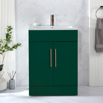 Mueble de Lavabo - 610mm - Completo con Lavabo - Disponible con Manijas en Distintos Estilos y Acabados - Cluo