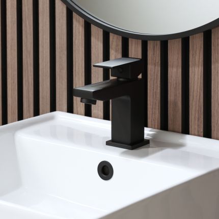 Grifo Mezclador Monoforo Moderno Cuadrado para Lavabo - Disponible en Distintos Acabados