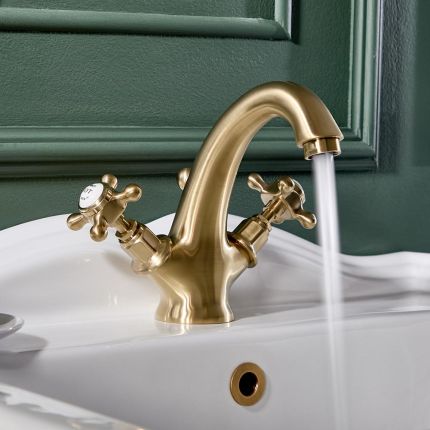 Hudson Reed Elizabeth - Hudson Reed Elizabeth - Grifo Mezclador de Lavabo Monoforo Tradicional - Oro Satinado
