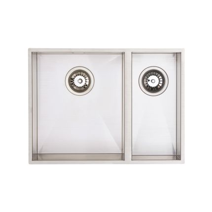 Harlyn Carbis - Fregadero de Cocina de Acero Inoxidable de 1,5 Cubetas - Diseño Izquierdo o Derecho