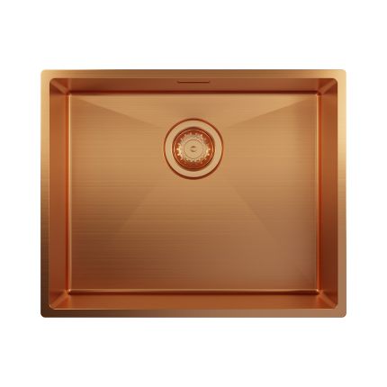 Harlyn Carbis - Fregadero de Cocina de Acero Inoxidable de 1 Seno - 500mm - Selección de Acabados