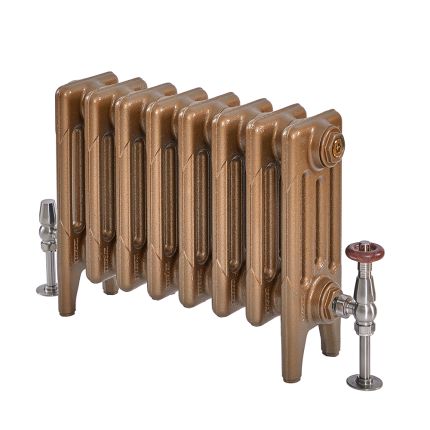 Radiador de Hierro Fundido - de 4 Columnas - Altura de 460mm - Oro Quemado  - Disponible en Distintas Medidas - Mercury