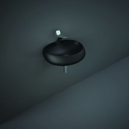  Lavabo Suspendido Color Negro Opaco - 550mm x 425mm (1 Agujero para la Grifería) - RAK Cloud  x Hudson Reed