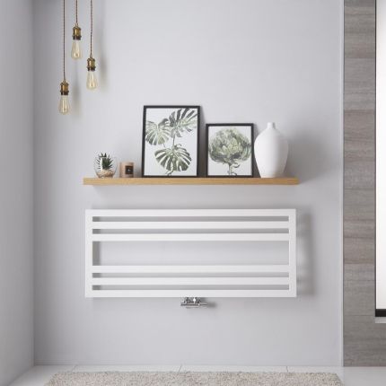 Radiador Toallero de Diseño - 500mm x 1200mm - Blanco - Ponza