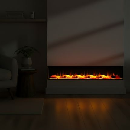 Chimenea Eléctrica Mural Multimedia con Selección de Lecho de Combustible -  Luxe  - ECOSO de Hudson Reed