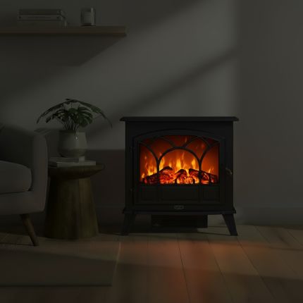 Chimenea Eléctrica Tradicional Negra -  Serenity  - ECOSO de Hudson Reed