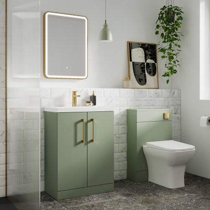 Espejo Iluminado LED con Marco con Acabado en Latón Cepillado  21W - 500mm x 700mm - Hudson Reed