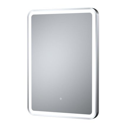 Espejo Iluminado LED con Marco con Acabado Plateado 21W - 500mm x 700mm - Hudson Reed