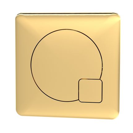 Botón de Vaciado Cuadrado de Doble Descarga - Latón Cepillado  - Hudson Reed