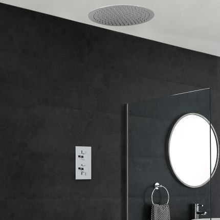 Kit de Ducha Termostático Cromado con Alcachofa Empotrable - 1 Función - Mirage