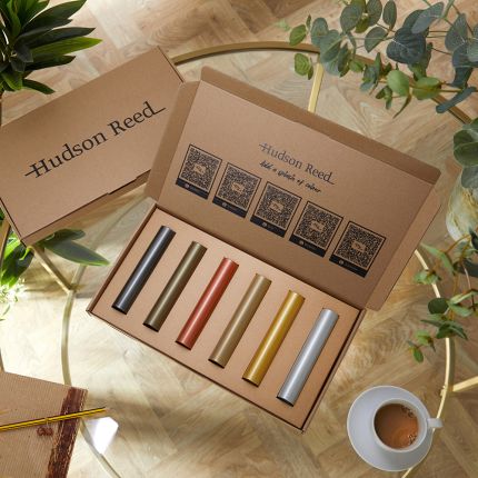 Caja de Muestra de Colores para Radiadores - Selección de Acabados Metalizados