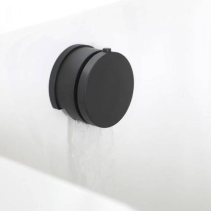 Mezclador de Ducha Termost&aacute;tico Negro de 2 Salidas con Desviador, Llenador de Ba&ntilde;era para Rebosadero y Telefonillo - Nox