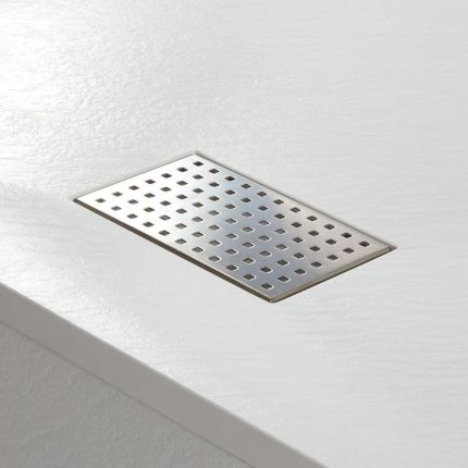Tapa Rejilla de Acero Inoxidable para Desagüe de Platos de Ducha Rectangulares Ducha