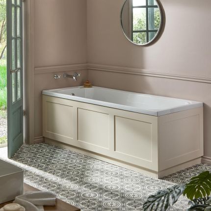 Bañera Tradicional Estándar con Un Respaldo en Estilo Art Deco - Disponible en Distintas Medidas y con Selección de Faldones - Richmond