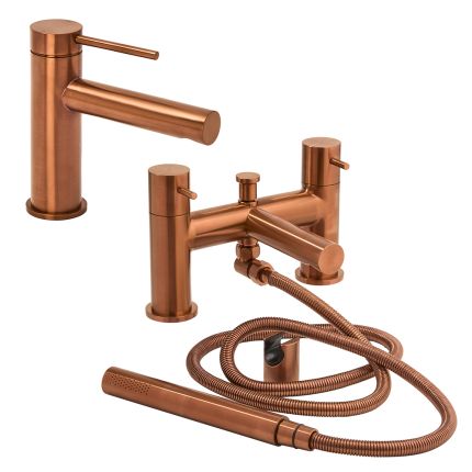 Set de Grifería de Baño con Mezclador de Lavabo Moderno Completo con Grifo Mezclador de Bañera - Selección de Acabados - Otto - Otto