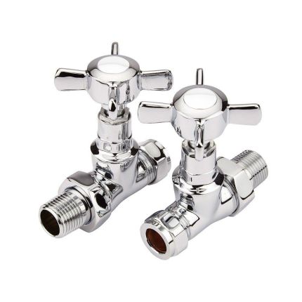Par de Llaves Rectas Tradicionales para Tubos de Cobre de 15mm