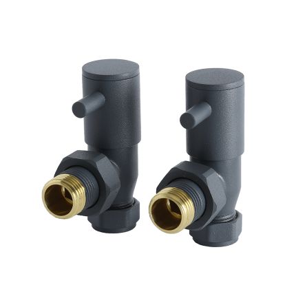Par de Llaves Angulares Modernas para Radiador y Radiador Toallero para Tubos de Cobre de 15mm -  Disponibles en Distintos Acabados