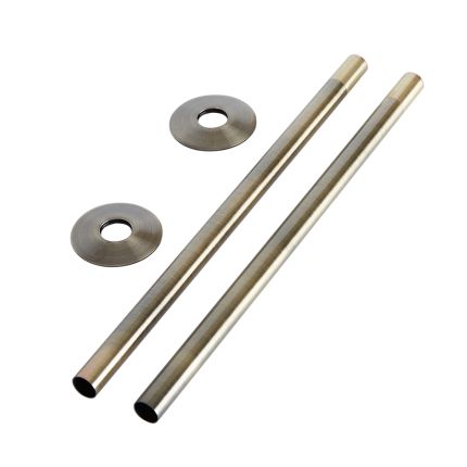 Par de Tubos Conectores para Radiador Color Oro Cepillado