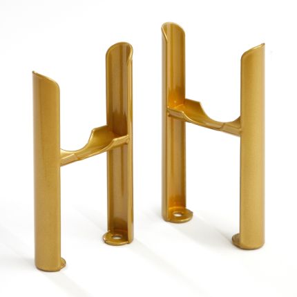 Conjunto de Soportes para Montaje a Suelo con Patas para Radiadores Tradicionales de 3 Columnas de Color Oro Metalizado - Regent