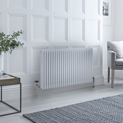 Radiador Horizontal Blanco Tradicional con Columnas Cuádruples - 750mm x 1190mm - Regent
