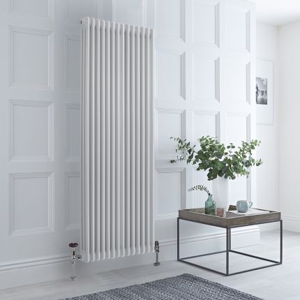 Radiador Tradicional Vertical de 1800mm x 650mm en Blanco - Columnas Triples - Regent
