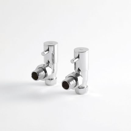 Par de Llaves Angulares Minimalistas para Radiador o Toallero para Tubos de Cobre de 15mm