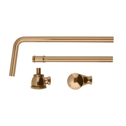 Válvula de Desagüe para Bañera con Tapón Click-Clack a Vista con Rebosadero - Latón con Acabado en Cobre - Hudson Reed