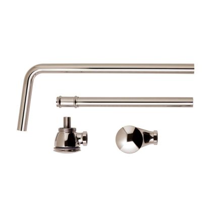 Válvula de Desagüe para Bañera con Tapón Click-Clack a Vista con Rebosadero - Color Níquel - Hudson Reed