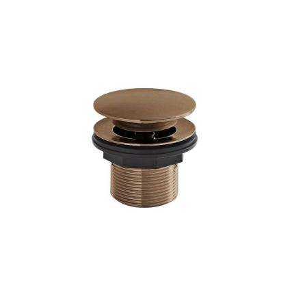 Válvula de Desagüe para Bañera Click-Clack sin Rebosadero - Color Latón de Color Cobre Cepillado de 60mm (no Acanalado) - Hudson Reed