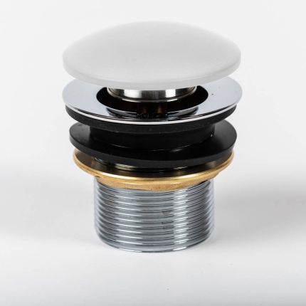 Válvula de Desagüe para Lavabo Click-Clack sin Rebosadero - Color Blanco (no Acanalado) - Hudson Reed