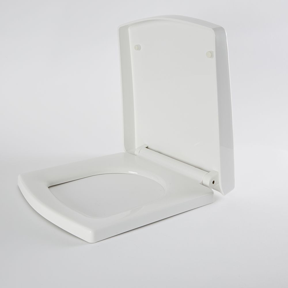 Tapa y Asiento para WC Color Blanco con Cierre Amortiguado, Desenganche Rápido y Montaje Superior - Exton