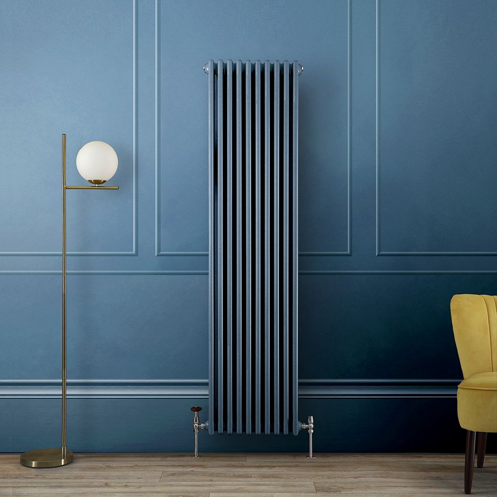 Radiador Tradicional Vertical con Columnas Triples de 1800mm - Disponible en Distintos Acabados Azules y Medidas  - Regent
