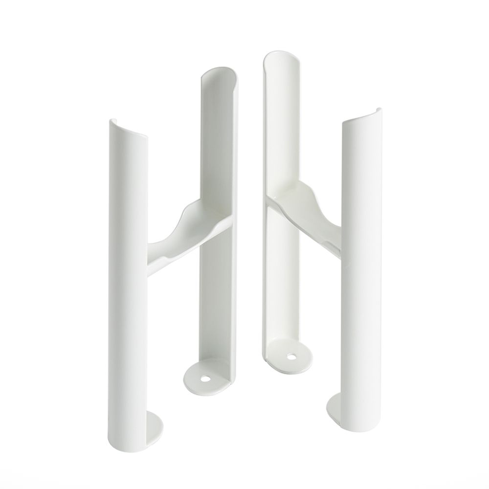 Conjunto de Soporte para Montaje a Suelo Para Radiadores Tradicionales Blancos con 3 Columnas