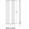 Radiador de Diseño con Espejo - Vertical - Doble - Antracita - 1800mm x 499mm x 105mm - 1613 Vatios - Revive