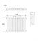 Radiador Tradicional en Estilo Hierro Fundido - Horizontal - Blanco - 500mm x 858mm (Columnas Triples) - Stelrad Regal por Hudson Reed