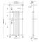 Radiador Toallero Tradicional - Cromado y Blanco - 1365mm x 575mm x 235mm - 789 Vatios - Elizabeth