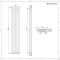 Radiador Tradicional Vertical en Aluminio Antracita con Columnas  - 1800mm x 360mm (Columnas Dobles) - Esme