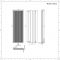 Radiador de Diseño Vertical en Aluminio de Color Blanco - 1800mm x 565mm (Panel Doble) – Lex