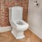 WC Tradicional Monobloque Cuadrado de Cerámica Blanca Completo con Cisterna, Tapa y Accesorios Internos de la Cisterna  - Chester