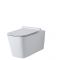 Inodoro WC Cuadrado Moderno Suspendido 330x350x570mm con Tapa de WC Soft Close -  Sandford