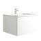 Mueble de Lavabo Mural Moderno de 600mm Color Blanco Opaco con Lavabo Integrado para Baño Disponible con Opción LED  - Newington