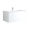 Mueble de Lavabo Mural Moderno de 1000mm Color Blanco Opaco con Lavabo Integrado para Baño Disponible con Opción LED  - Newington