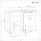 Mueble de Lavabo Blanco de Suelo Completo con Mueble Inodoro Versión Derecha - Geo