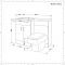 Conjunto de Baño Moderno Color Blanco Completo con Mueble de Lavabo en Versión Izquierda e Inodoro Integrado de 500x890mm - Geo